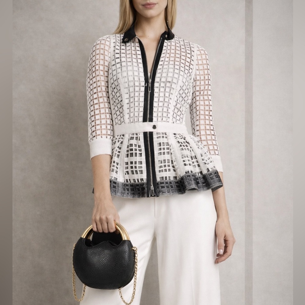 Anthropologie Beguile by Byron Lars Laced Peplum Jacket